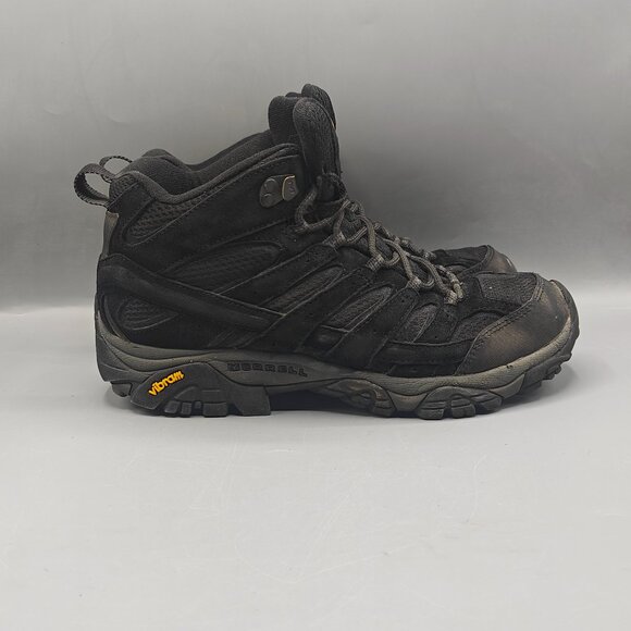 Merrell MOAB Hiking Boots Men's Size 10 Black Mesh Waterproof Vibram J06049 - Picture 1 of 11